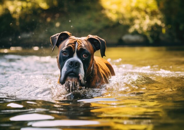 O Boxer é uma raça de cão de pêlo curto de médio a grande porte