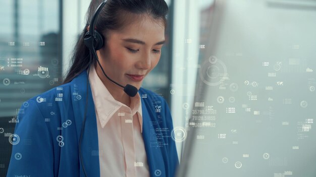 O call center de suporte ao cliente fornece dados com gráficos