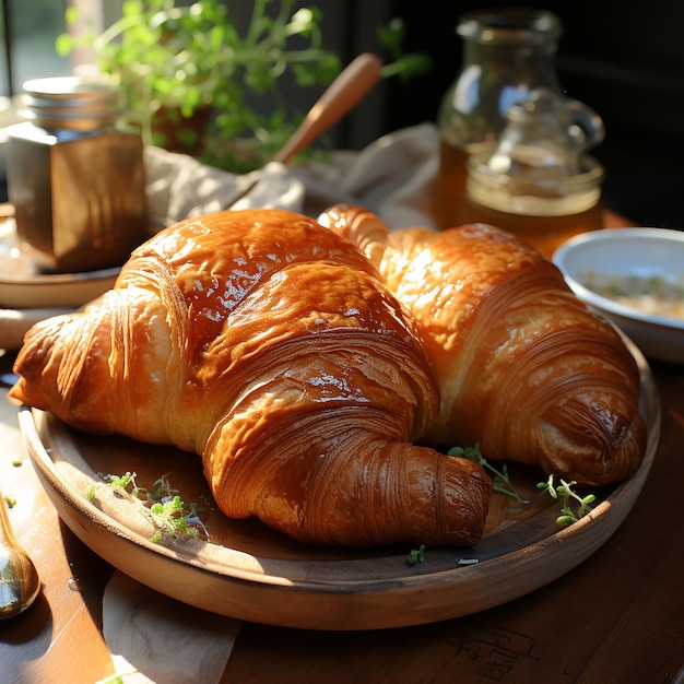 O calor dos croissants franceses