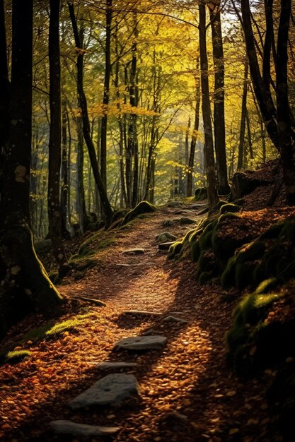 O Caminho através das Florestas de Outono