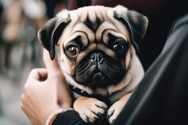 O canino está esperando por alguém