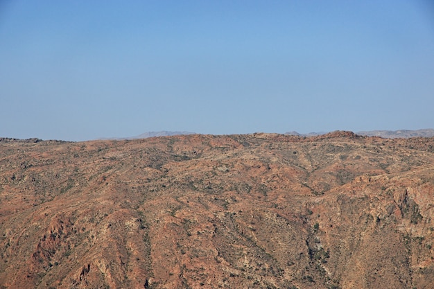 O cânion da região de Asir, a vista do mirante, Arábia Saudita