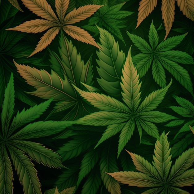 O cannabis deixa o fundo da paisagem