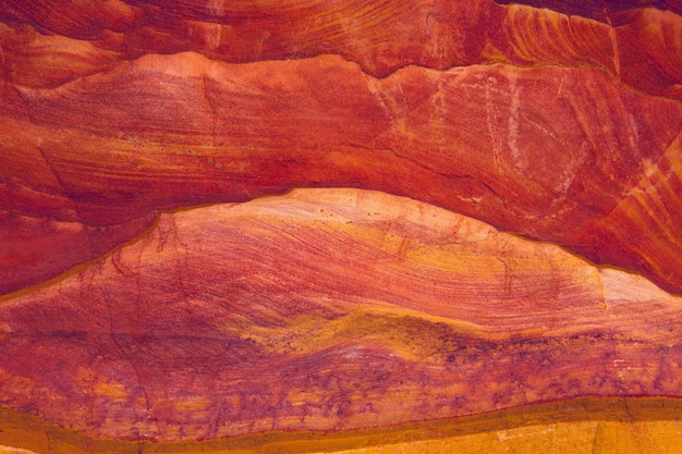 O Canyon colorido é uma formação rochosa nas rochas do deserto da península do sul do Sinai Egito