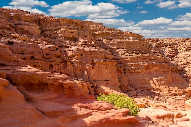 O Canyon colorido é uma formação rochosa no deserto da península do sul do Sinai Egito, rochas multicoloridas