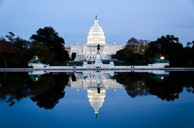 Foto o capitólio dos estados unidos em washington dc, estados unidos da américa