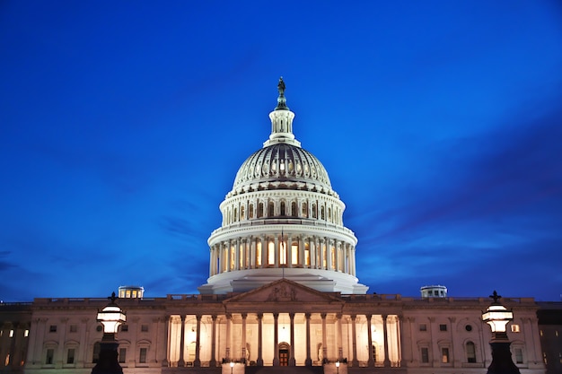 O capitólio em washington, estados unidos