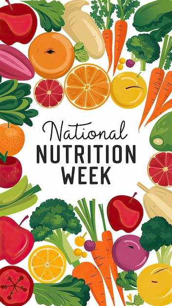 O cartaz da Semana Nacional de Nutrição Saboreia os Sabores do Bem-Estar