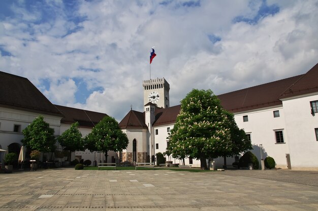 O castelo em Liubliana, Eslovênia