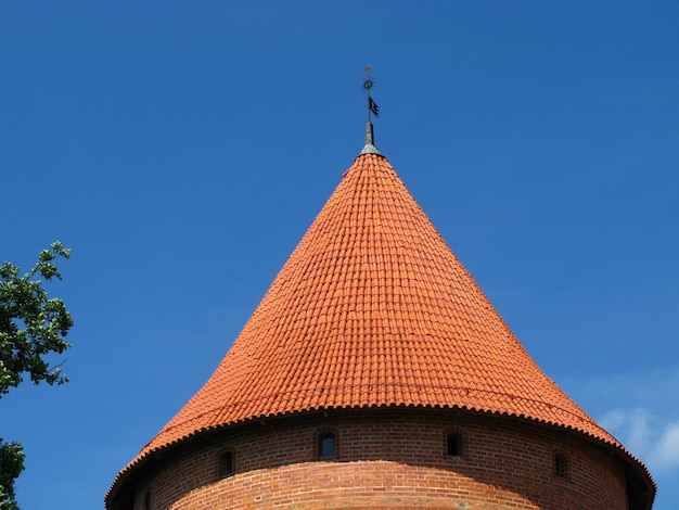 O castelo medieval de trakai lituânia