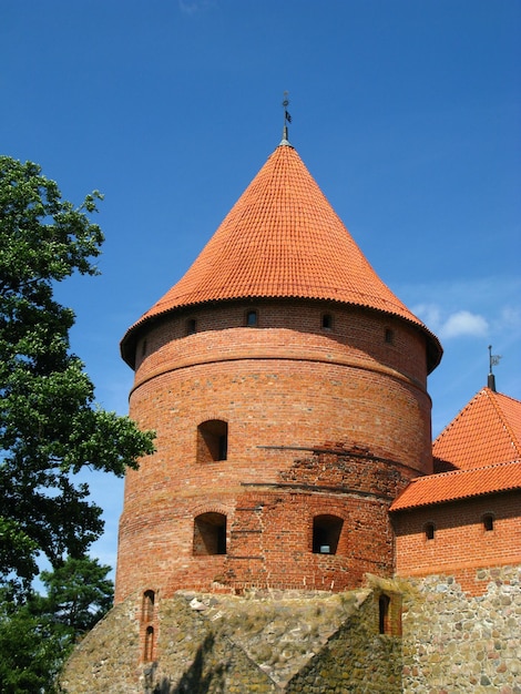 O castelo medieval de Trakai Lituânia