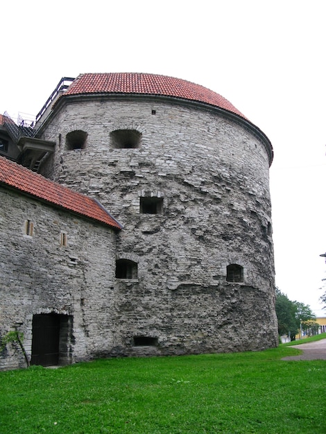 O castelo na cidade de Tallinn Estônia