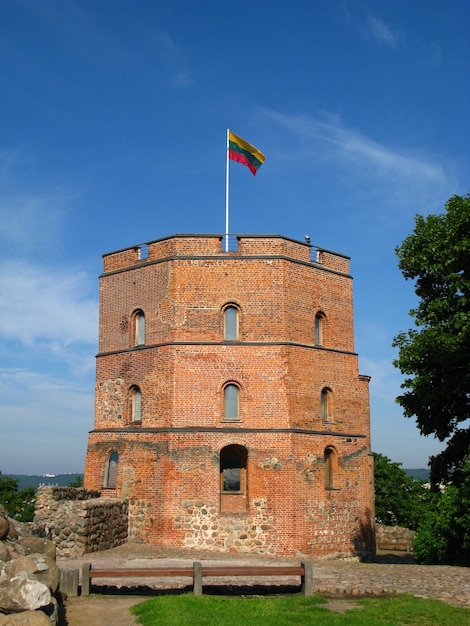 O castelo na cidade de vilnius, lituânia