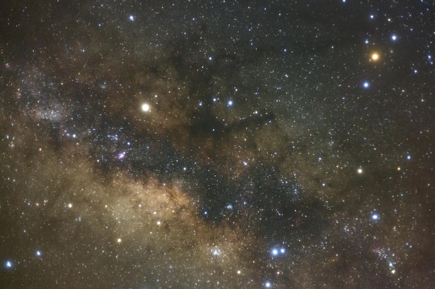 O centro da Via Láctea Fotografia de longa exposição com grão