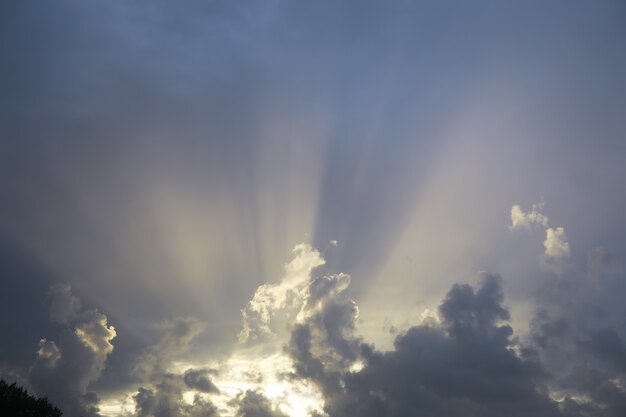 Céu azul com belas nuvens fofas sem chão panorama hdri sem costura