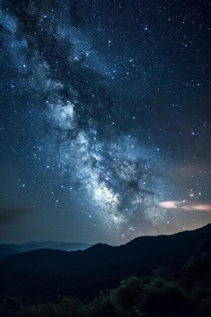 o céu noturno está cheio de muitas estrelas