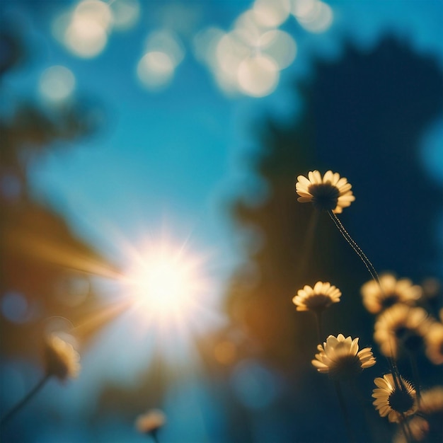 O céu tem a luz do sol o céu é azul