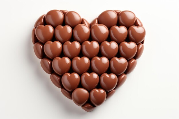 O chocolate em forma de coração está pronto para ser servido fotografia profissional de publicidade de alimentos