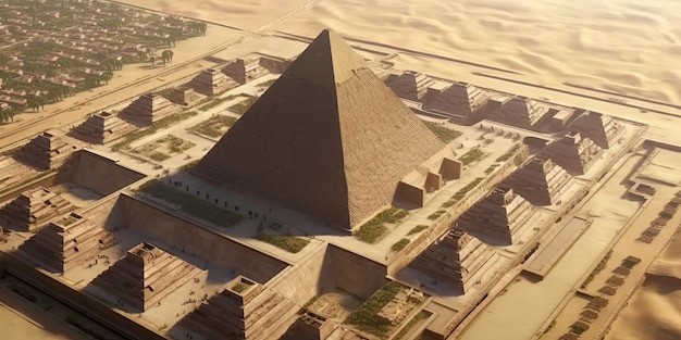 O Complexo da Pirâmide de Gizé, também chamado de Necrópole, está localizado no planalto da Grande Cairo, Egito