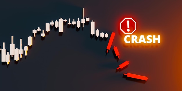 O conceito por trás das bandeiras vermelhas do mercado de ações e da renderização 3d dos gráficos