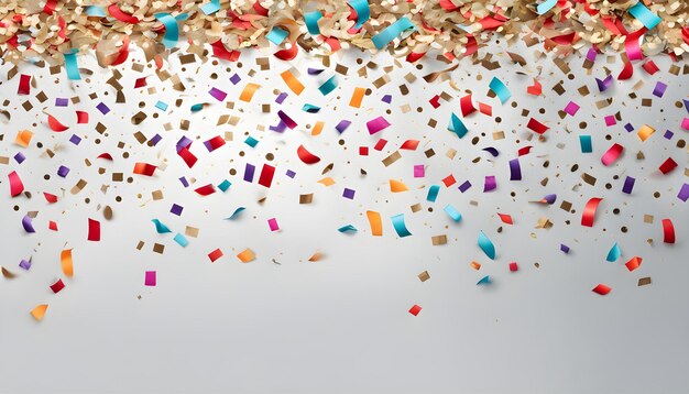 Foto o confete traz um elemento de diversão para festas e reuniões