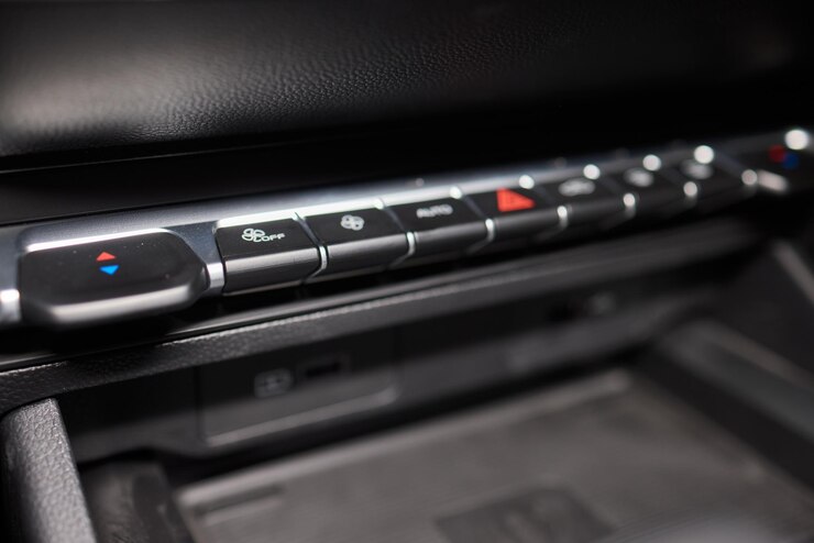 Foto o controle de clima do painel do carro é essencial para o conforto e conveniência do motorista