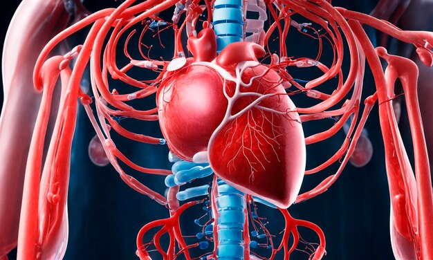 O coração humano é um verdadeiro diagrama médico foco seletivo