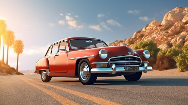 Foto o corvette 1963 é um carro descapotavel rolls-royce, um carro clássico.