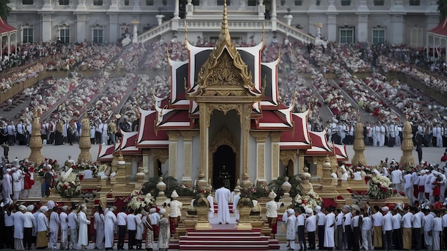 O crematório real para o rei Bhumibol Adulyadej em Sanam Luang