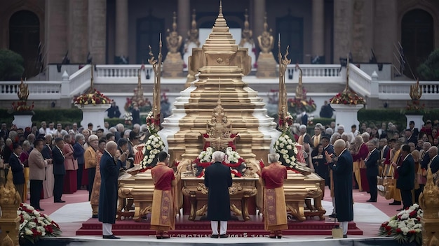 O crematório real para o rei Bhumibol Adulyadej em Sanam Luang