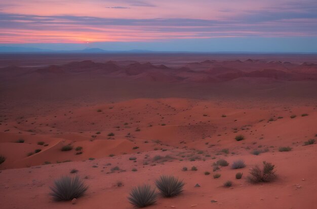 O crepúsculo no deserto