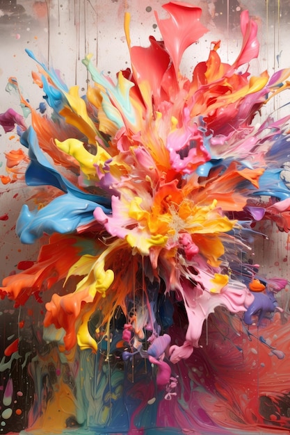 O derramamento acidental de tinta cria um caos colorido