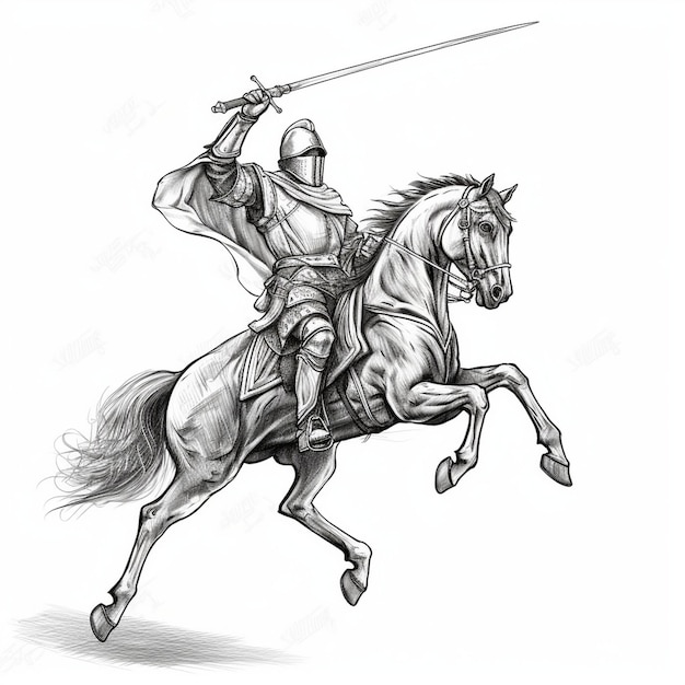 Nica Linha Contínua Desenho Árabe Empresária Montando Grande Cavalo De  Xadrez Cavaleiro Com Espada. Estratégia, Negócios, Competição, Conquista  Objetivo Conceito. Uma Linha Desenhar Ilustração Vetorial De Design Gráfico  Royalty Free SVG, Cliparts