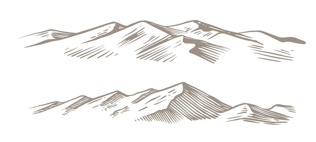 o desenho de uma montanha com as palavras "escada rolante".