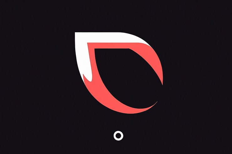 Foto o desenho do logotipo da letra "o" em negrito e com contornos diagonais finos