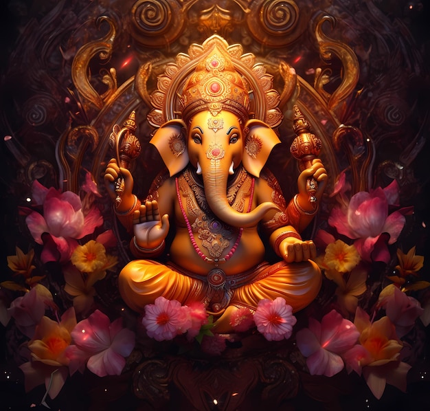 O deus indiano Ganesh Ganesha deus elefante hindu deus indiano Deus Ganesh Hd papel de parede