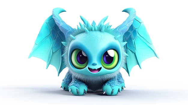 O dragão azul é um dragão com olhos verdes.