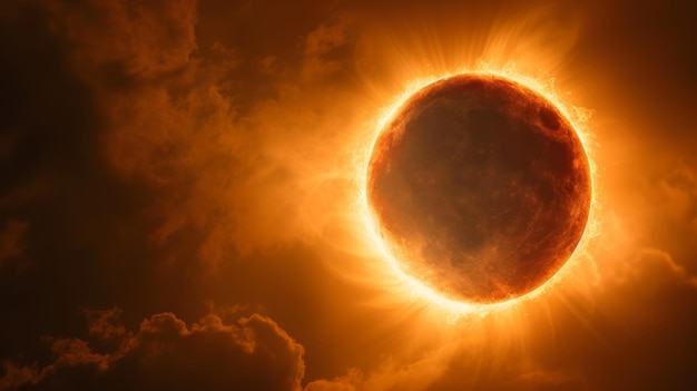 O eclipse solar uma dança hipnotizante da lua em frente ao sol