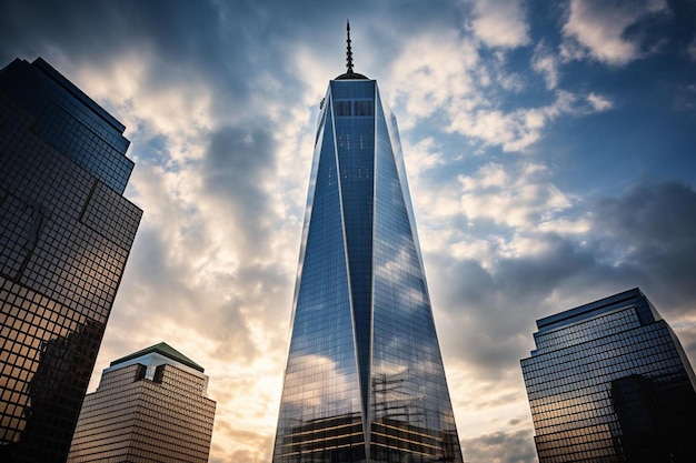 Foto o edifício é o edifício mais alto do mundo.