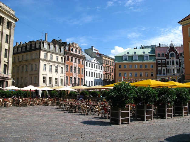 O edifício em riga letónia