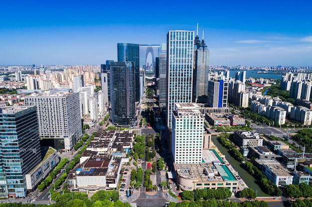 O edifício moderno do centro financeiro lujiazui