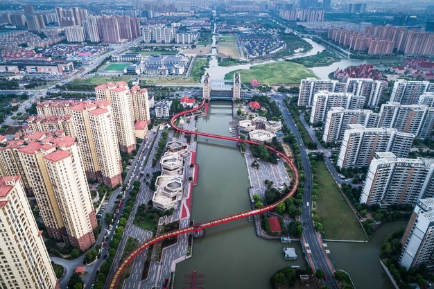 O edifício moderno do centro financeiro lujiazui