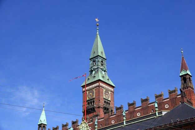 O edifício na cidade de Copenhaga, Dinamarca