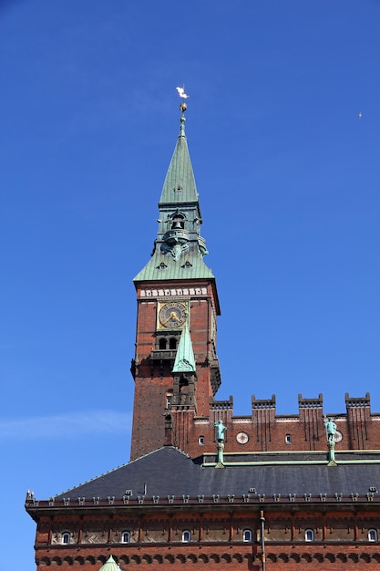 O edifício na cidade de Copenhaga, Dinamarca