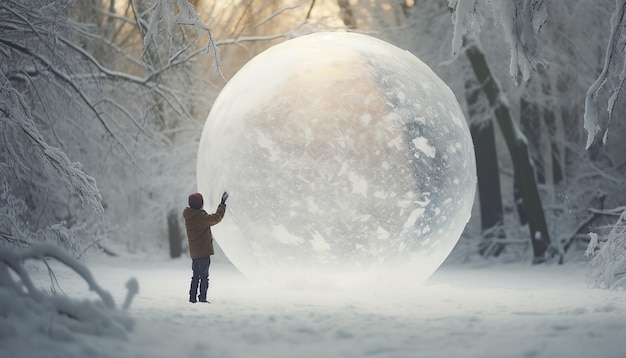 Foto o efeito bola de neve.