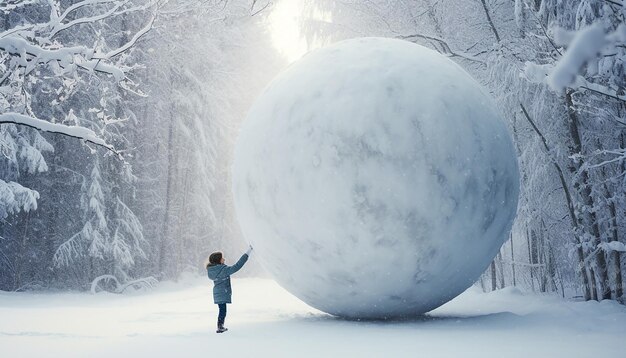 Foto o efeito bola de neve.
