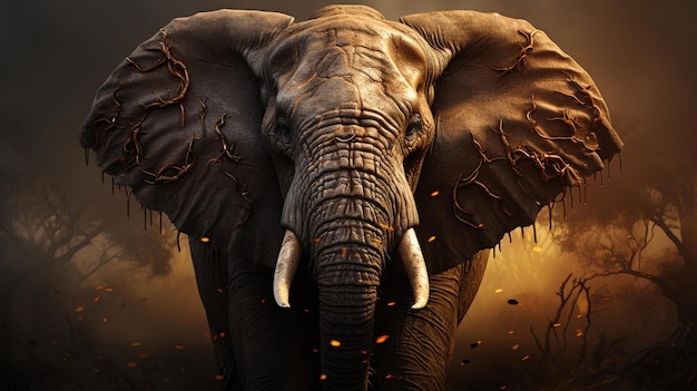 o elefante no cartaz do filme