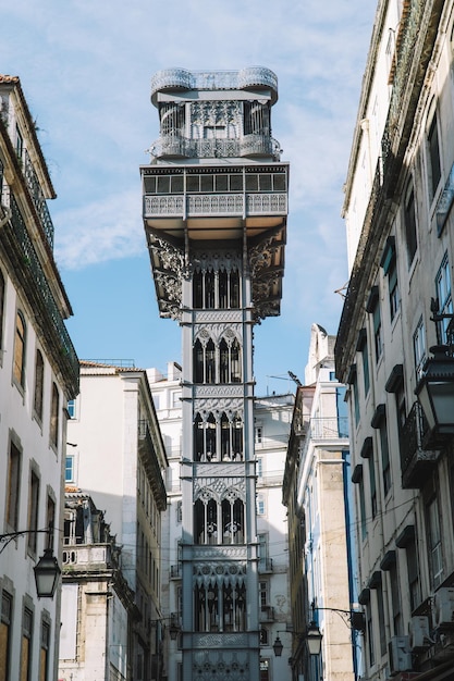 O Elevador de Santa Justa em Lisboa Portugal