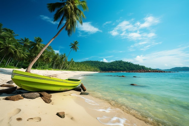 O encanto da natureza Uma praia deslumbrante Mar turquesa Coco palmeira Uma ilha tropical paraíso