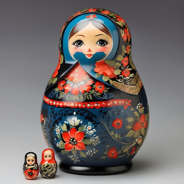 O encanto encantador da boneca Babushka Matryoshka